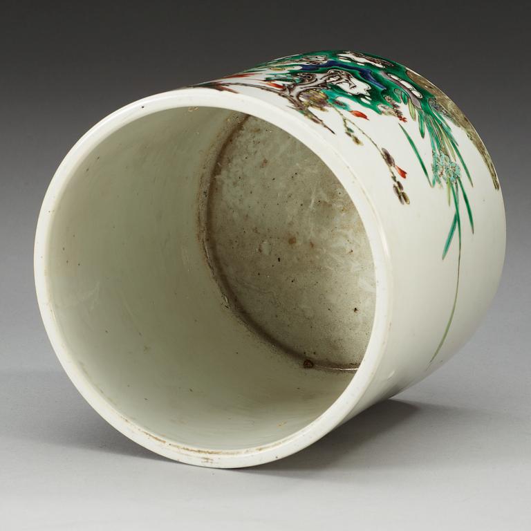 PENSELSTÄLL, porslin, Qing dynastin.