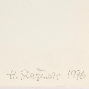 HENRYK STAZEWSKI, litografi, 1976, signerad 12/100.
