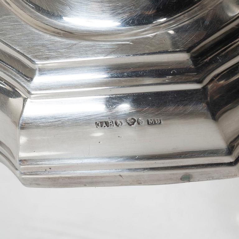 Candelsticks, a pair, silver GAB, Stockholm 1962.