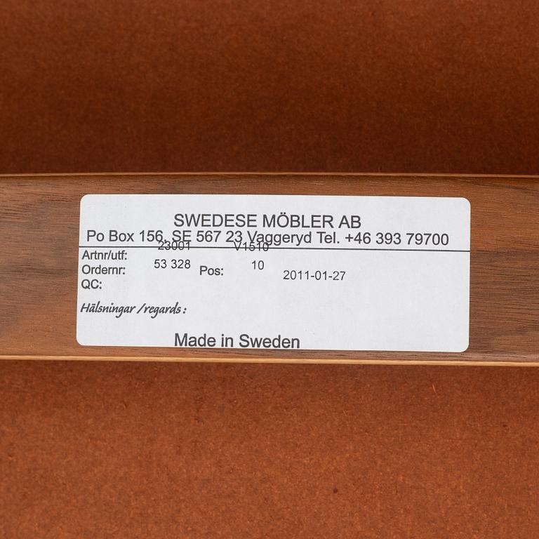 Yngve Ekström, armchair with footstool, "Lamino", Swedese, 2011.