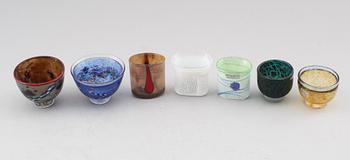 SKÅLAR, 7 st, glas, Bertil Vallien och Ulrica Hydman-Vallien, Kosta Boda.