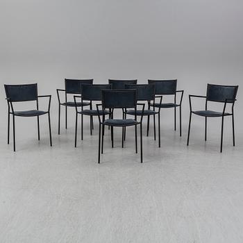 CHRIS MARTIN,  a set of 8 "Jig chairs", Massproductions, 21st Century.