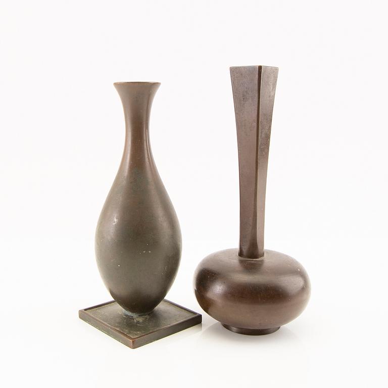 Vases 2 pcs GAB 1940s bronze.