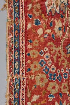 A CARPET, an antik Ziegler Mahal, ca 419,5 x 323,5 cm (as well as 1 cm flat weave at the ends).