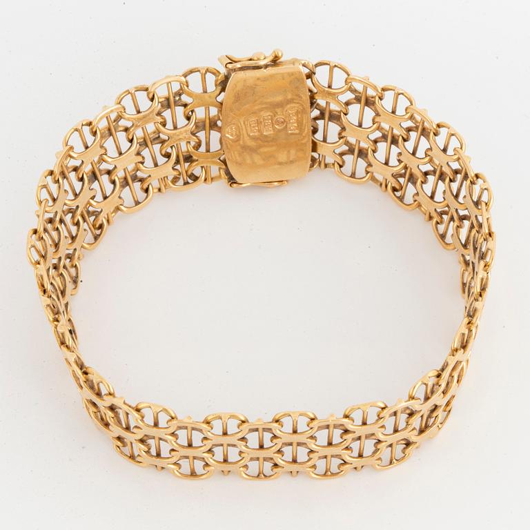 ARMBAND, X-länk, 18K guld.