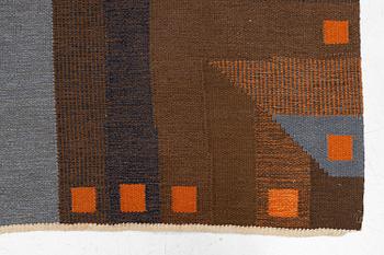 Margareta Grandin-Nettles, a carpet, flat weave, c. 278 x 275 cm, signed GLH MG.