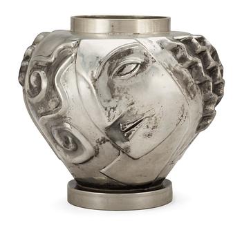 314. An Anna Petrus pewter vase, Firma Svenskt Tenn, Stockholm 1975.