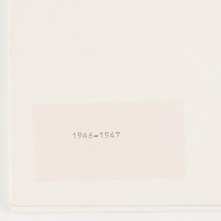CO Hultén, blandteknik på pappannå, signerad, och utförd 1946/47.