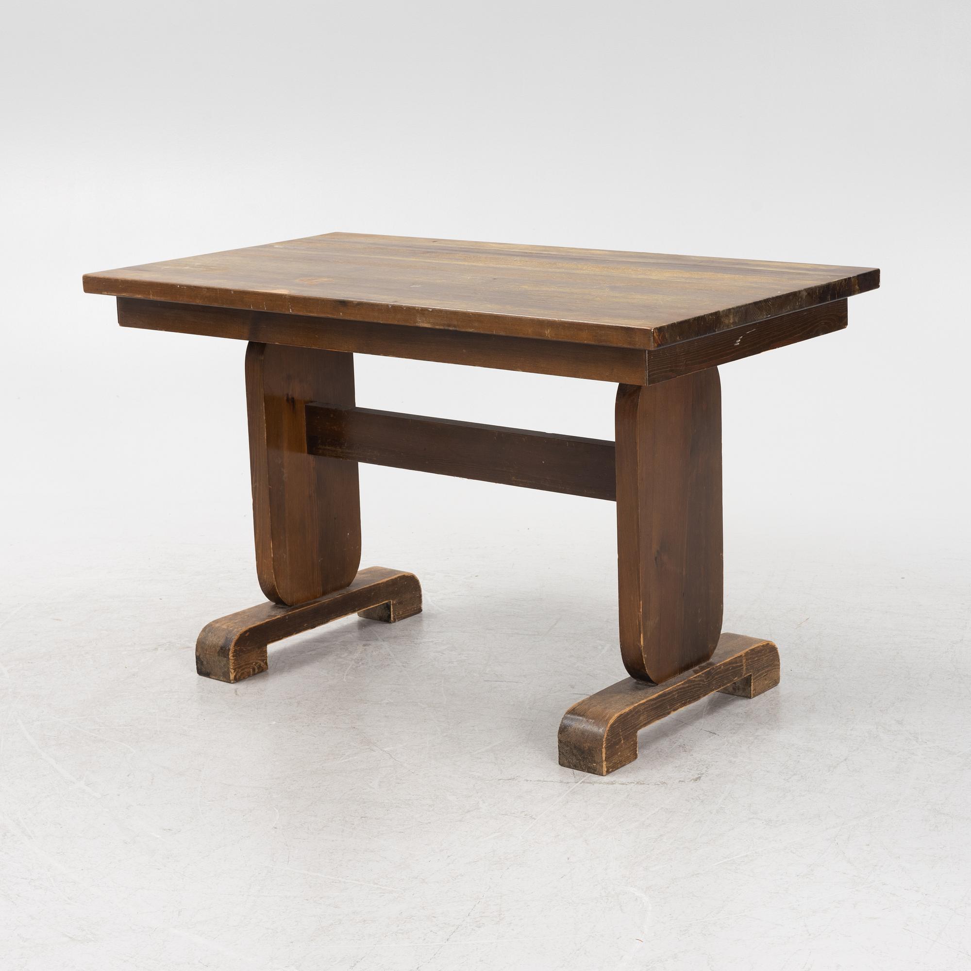 A pine table, 1940's.