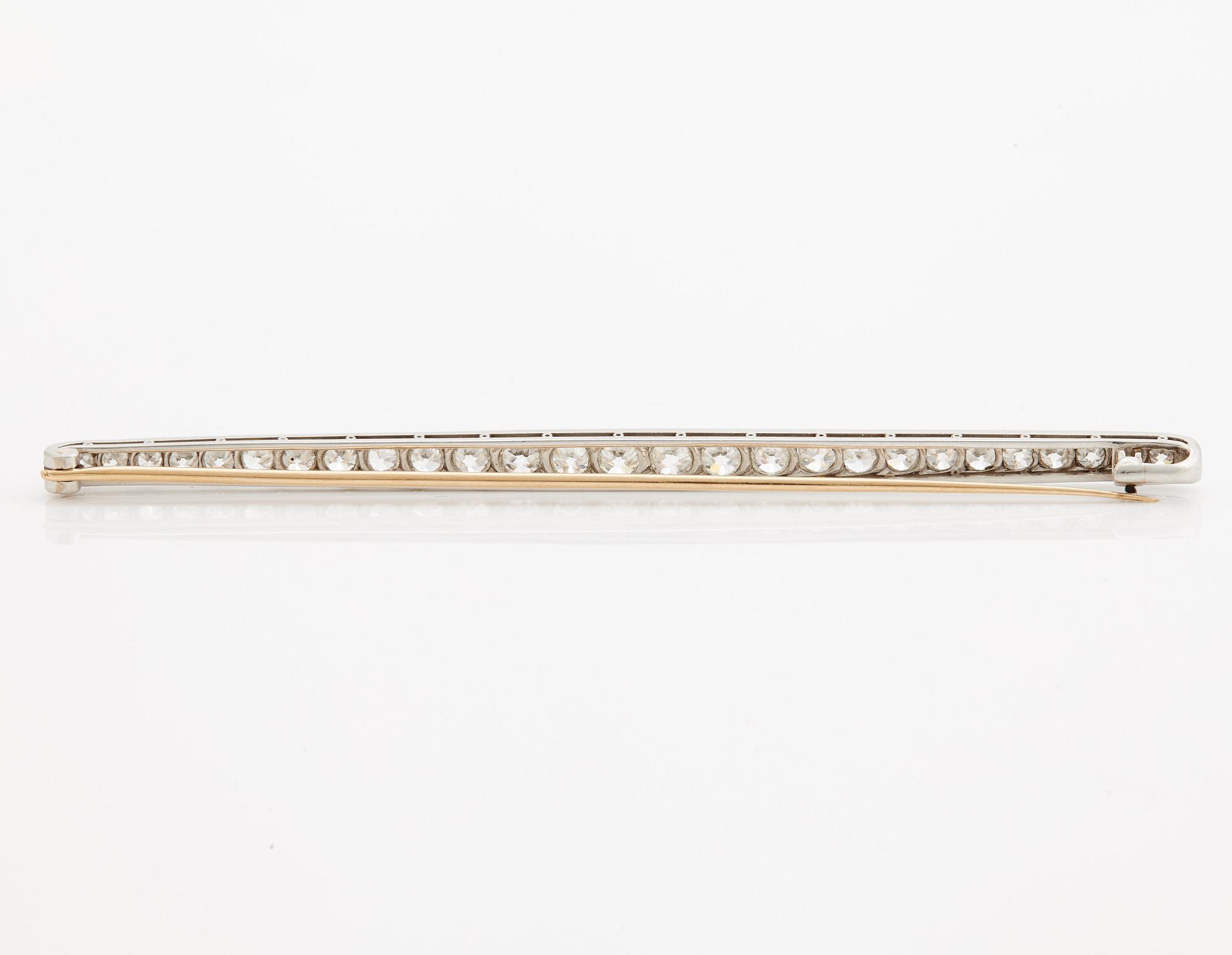 A old cut diamond brooch.