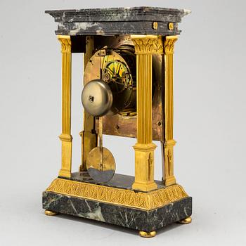 A French mantel clock, first half of the 19th century.