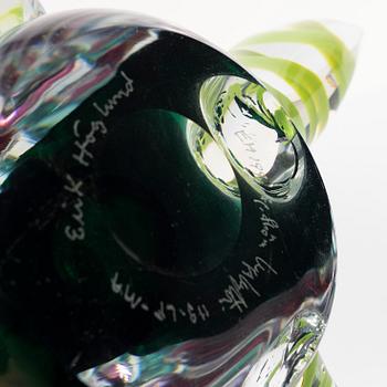 Erik Höglund, A unique glass vase, Strömbergshyttan, 1991.