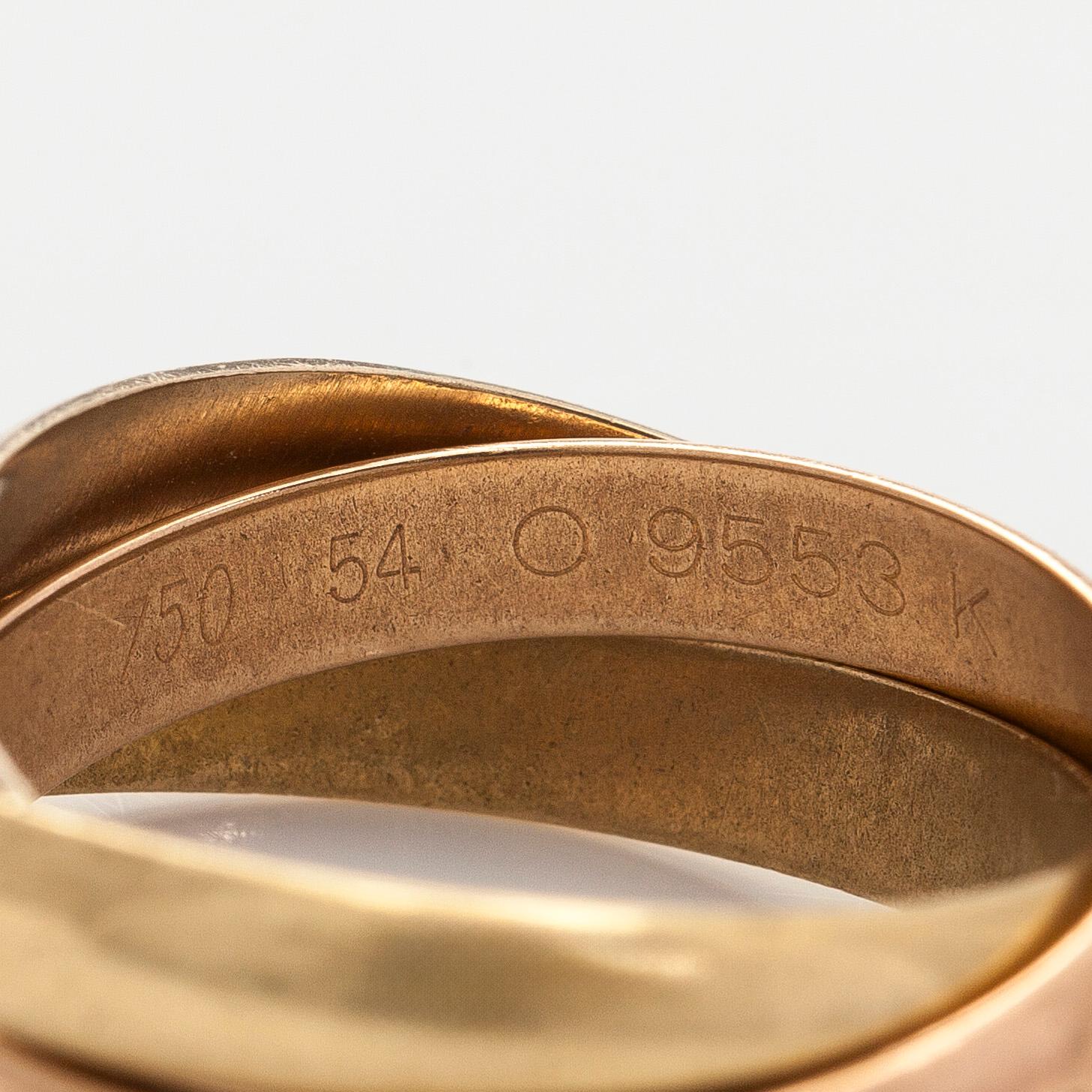 Cartier, ring, “Trinity”, 18K in three colours.