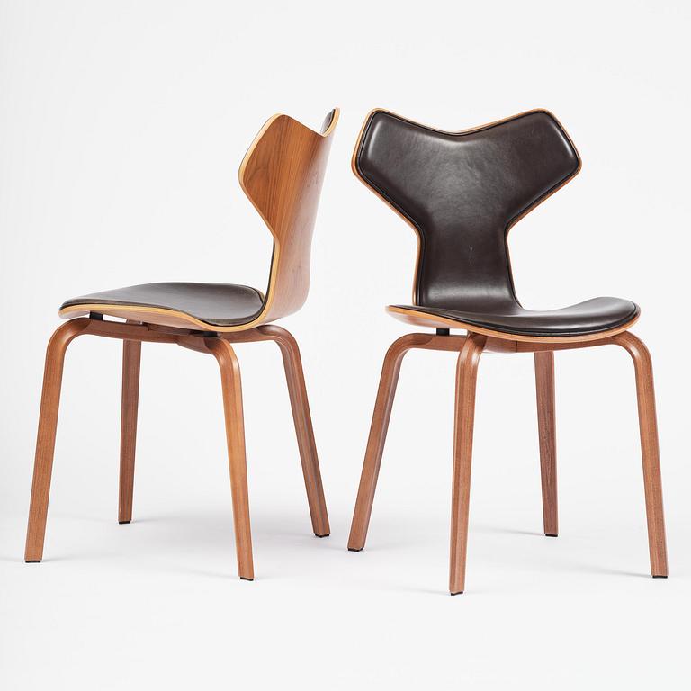 Arne Jacobsen, stolar, sex stycken, "Grand Prix", Fritz Hansen, 2021.