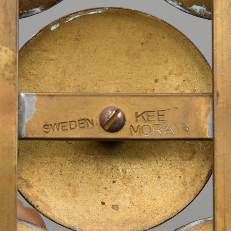 A Pair of Mid Century Swedish Brass Candle Holders by Mora KEE.