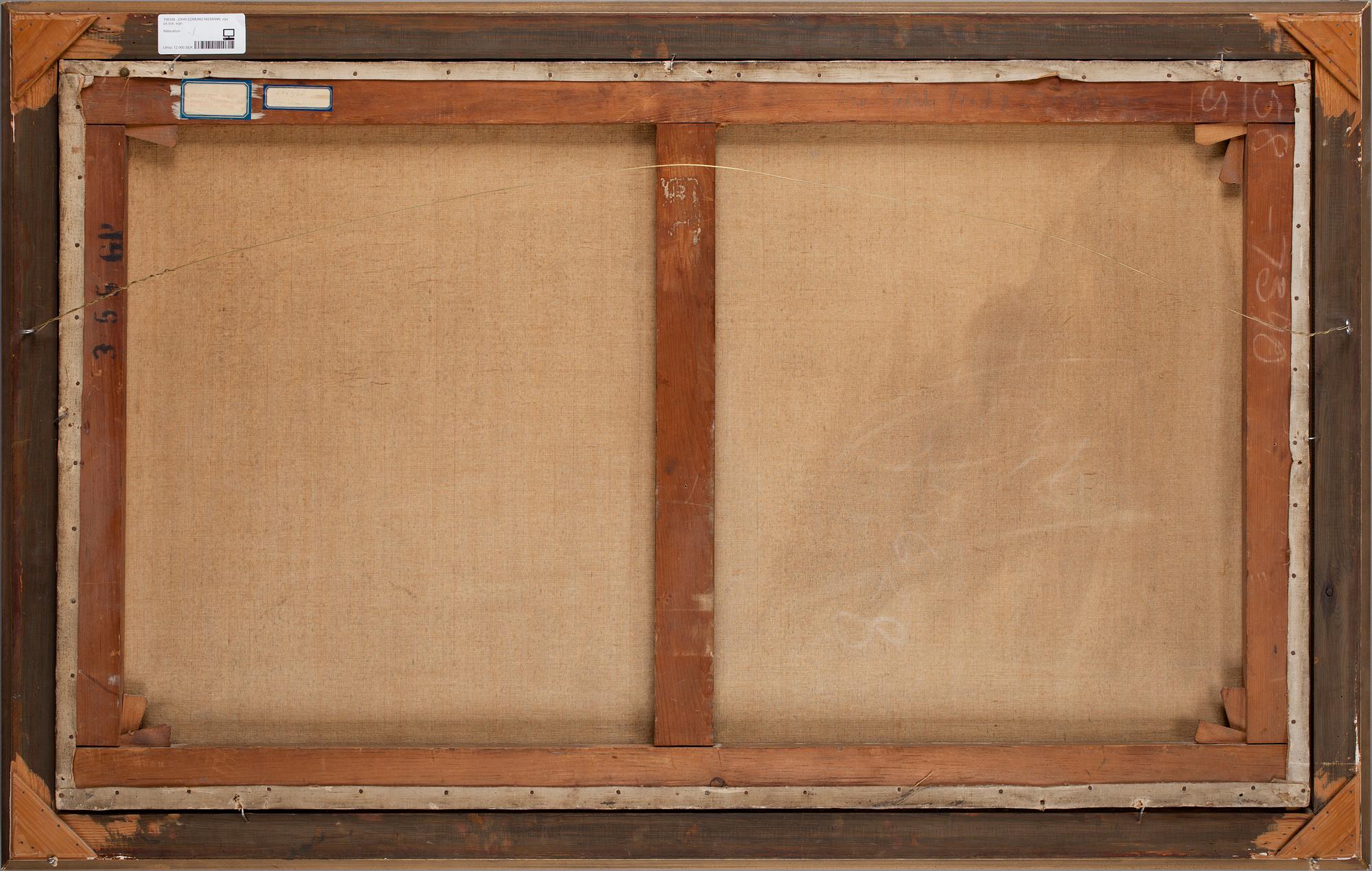 JOHN EDMUND NIEMANN, olja på duk, sign.