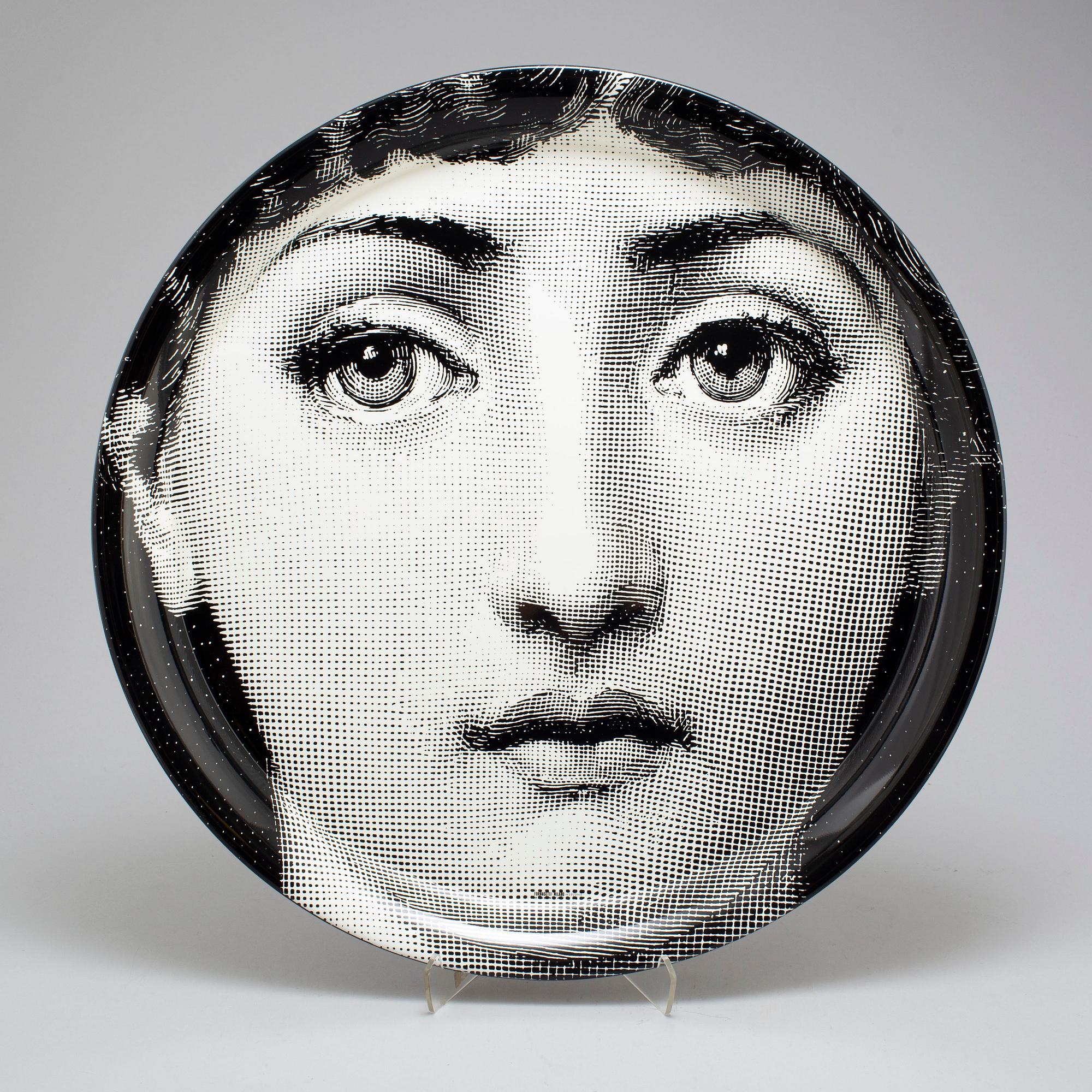 PIERO FORNASETTI, a tin tray, numbered 27, dated 2013.