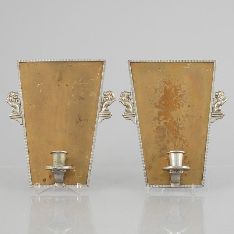 CG Hallberg, ljuslampetter, ett par, Stockholm 1933.