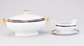 MATSERVIS, 36 delar, porslin, AB-modell, Arabia, Finland 1928-32.