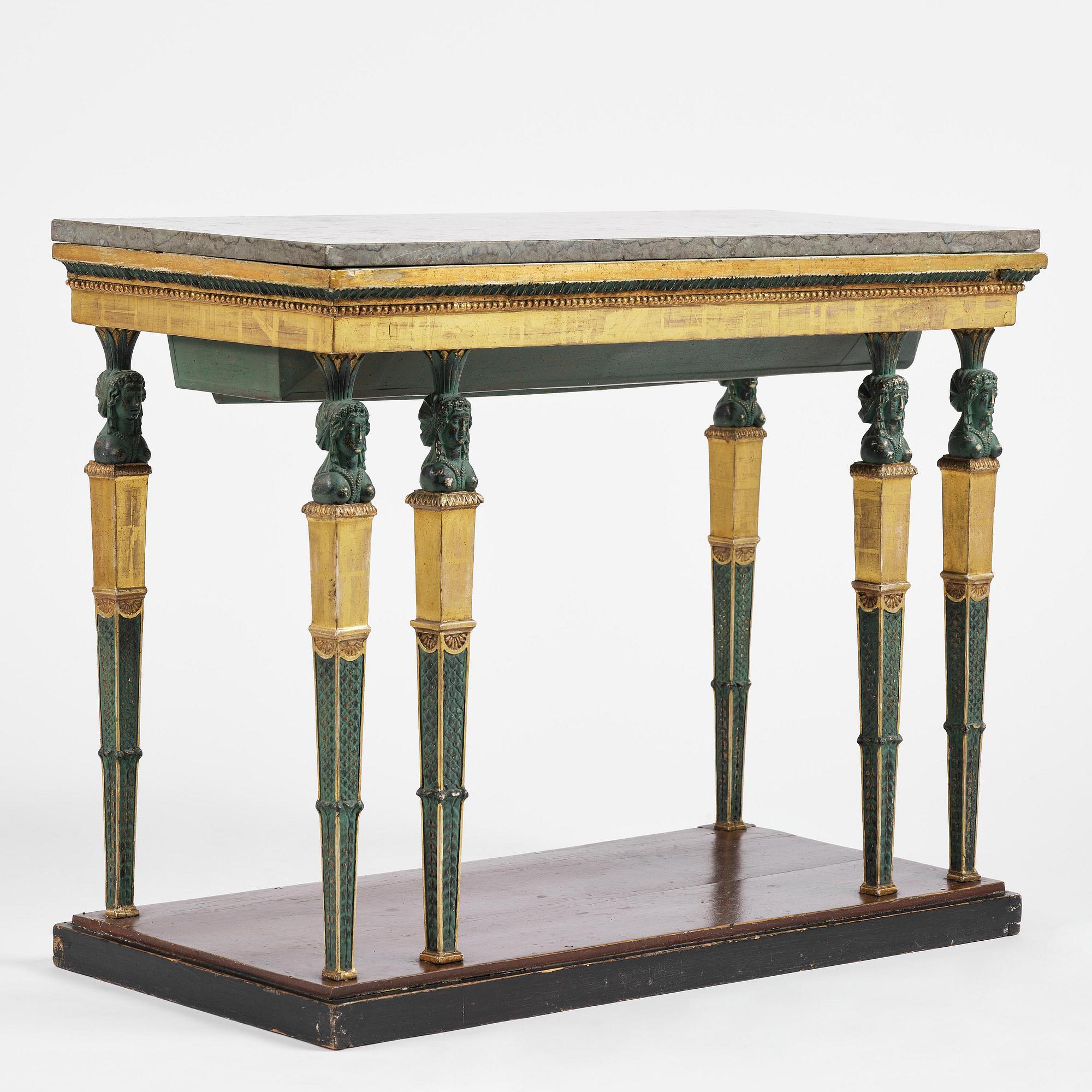 Konsolbord, Stockholmsarbete, omkring år 1800, Sengustavianskt.