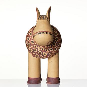 Lisa Larson, ”Mulåsna" (Mule), a rare stoneware sculpture from the "Afrika" series, Gustavsberg, 1968-1975.