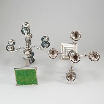 A pair of sterling silver candelabras, Polar Art, Stockholm (1980-2009).