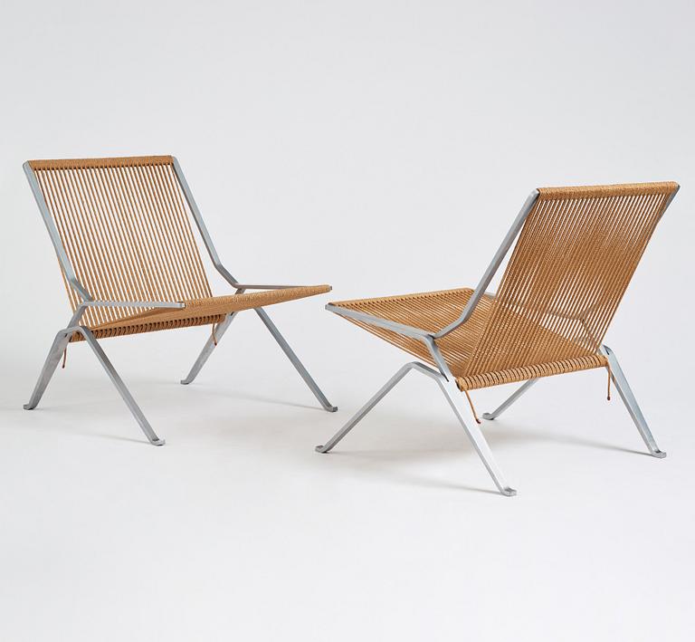 Poul Kjaerholm, a pair of 'PK 25' easy chairs, 'The Element Chair', edition E Kold Christensen, Denmark ca 1962.