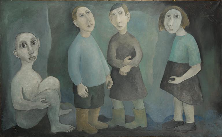 Olli Seppänen, oil on canvas, signed and dated -64.