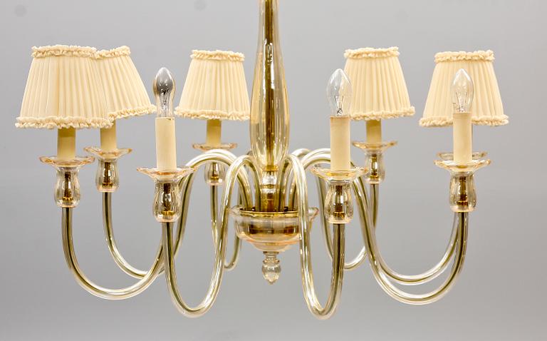 LJUSKRONA, glas, Italien 1900-talets mitt. H 69.