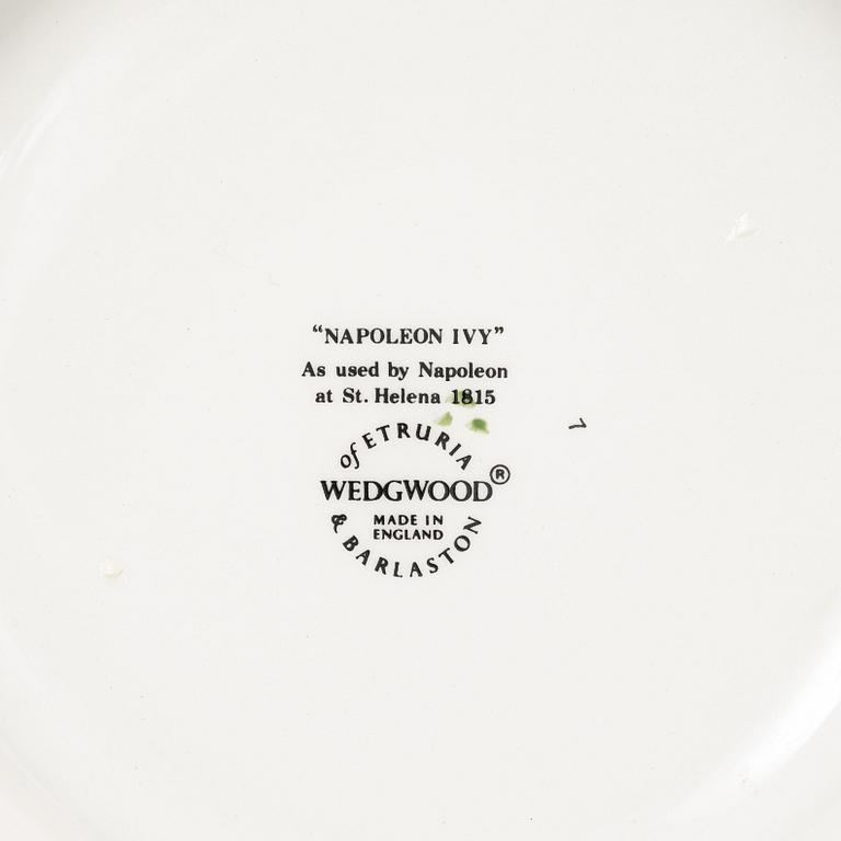 55 'Napoleon Ivy' stoneware plates, Wedgwood.