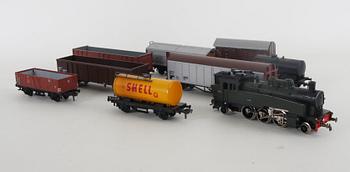 LOK och VAGNAR, 9 delar. Fleischmann o Kleinbahn mm.