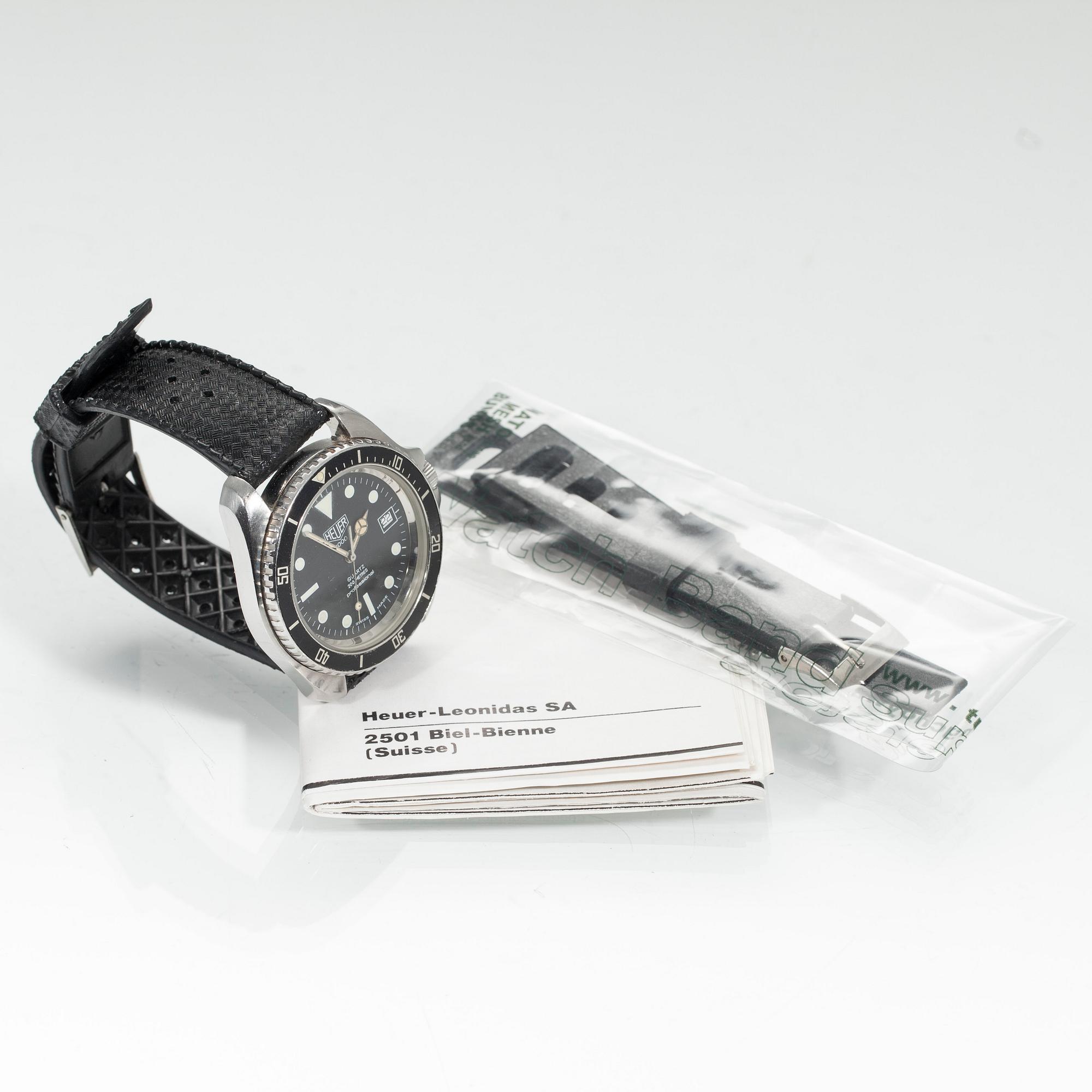 ARMBANDSUR, herr, Heuer 1000 Quartz, 1980-talets början.