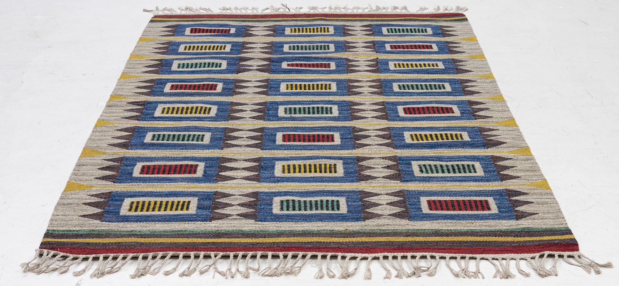 Rug, flat weave, approx. 244 x 157 cm.