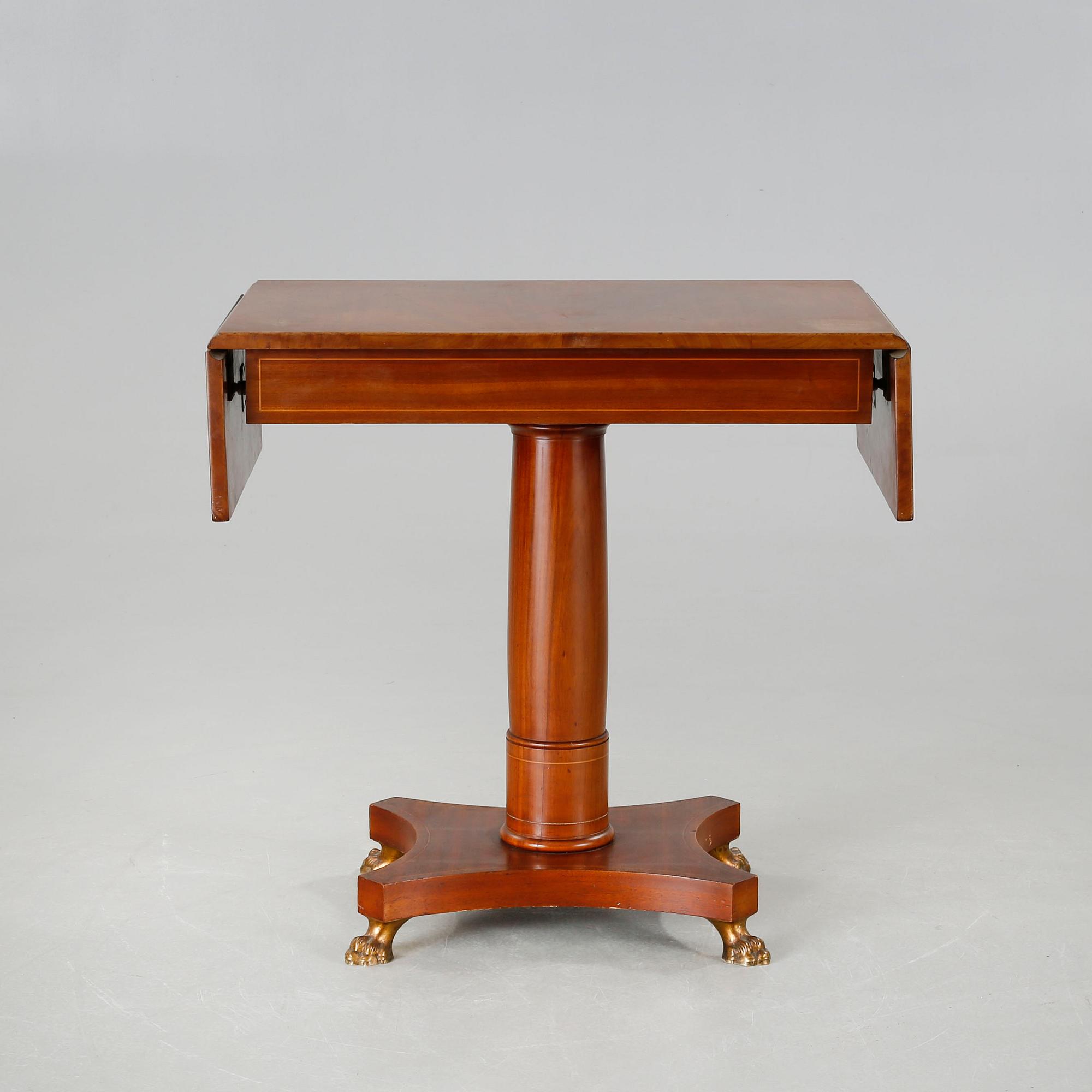 A sofa, six chairs and one table in Swedish Karl-Johan style, made in the first half of the 20th century.