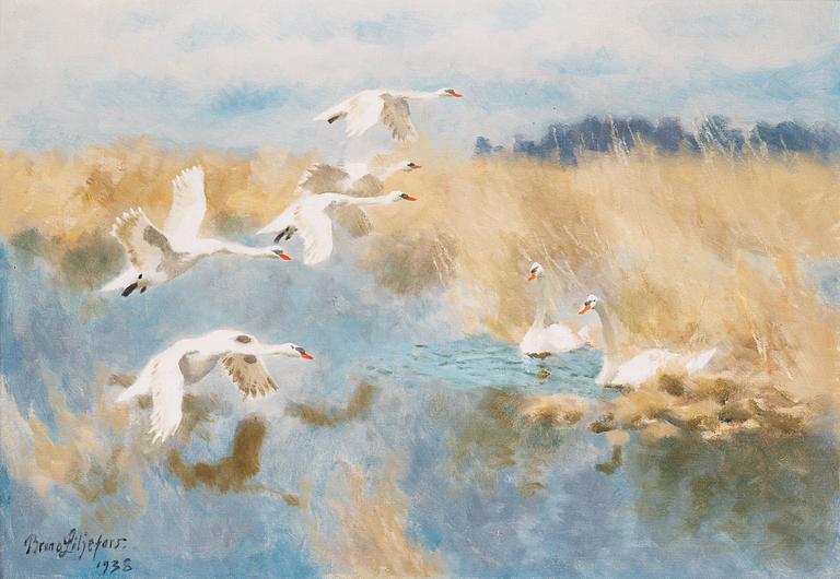 Bruno Liljefors, Swans.