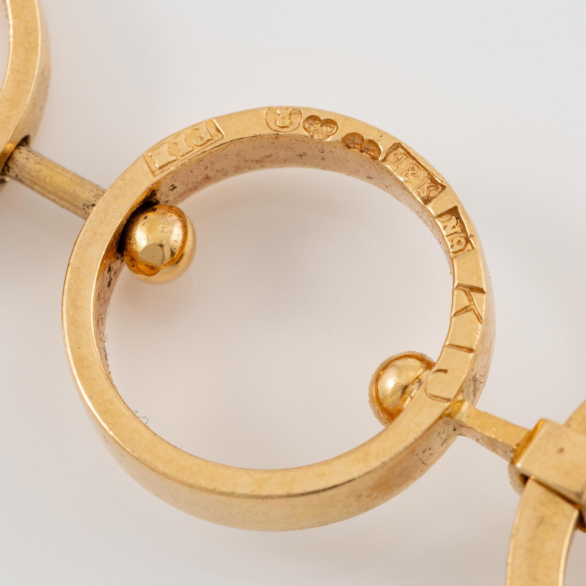 Karl-Ingemar Johansson, a necklace 18K gold with smoky quartz, Gothenburg 1963.