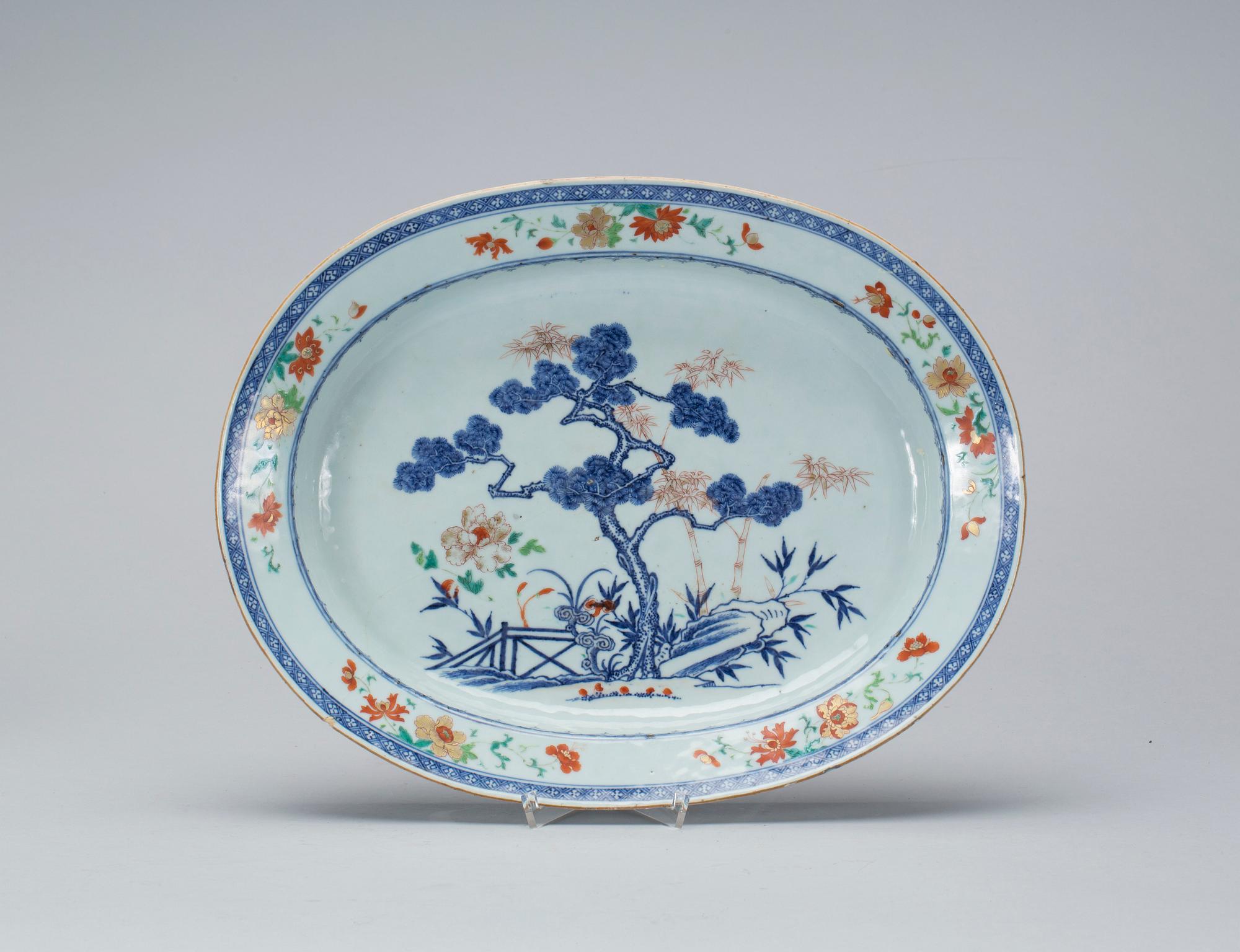 STEKFAT, porslin, Kina, 1700-tal.