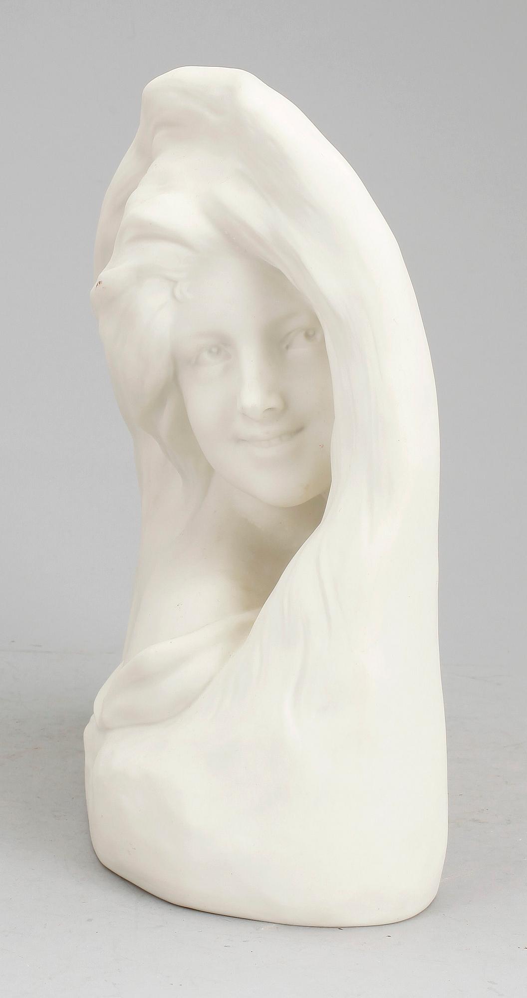 SKULPTUR, parian, Herman Neujd, Gustafsberg, 1908.