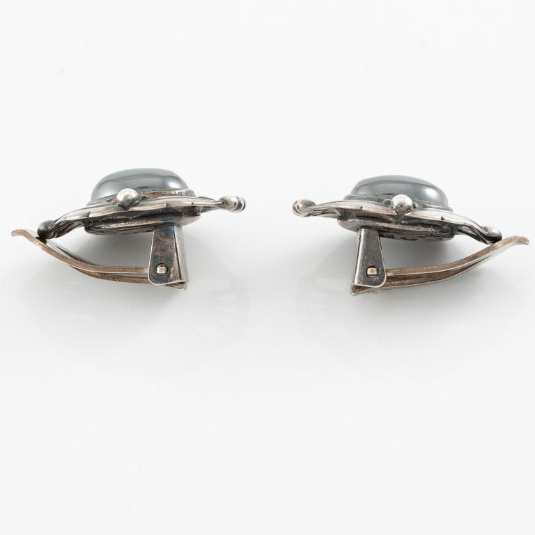 Georg Jensen, ett par örhängen, sterlingsilver.