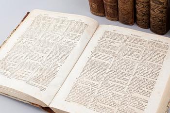 Thirteen 18th century books.