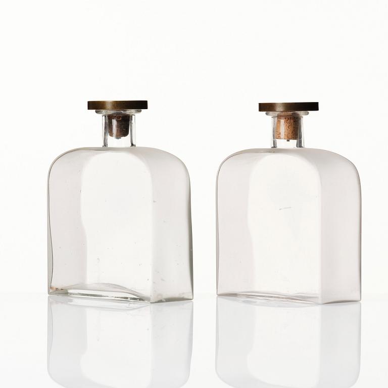 Björn Trägårdh, and Svenskt Tenn, two bottles with stoppers, Sweden 1930s.