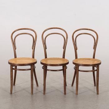 6 CHAIRS, Thonet-style, second half of the 20th century.