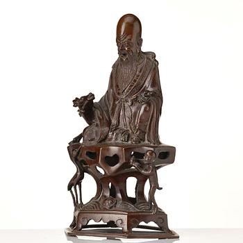 Skulptur, brons. Sholaou, Qingdynastin, 1800-tal.