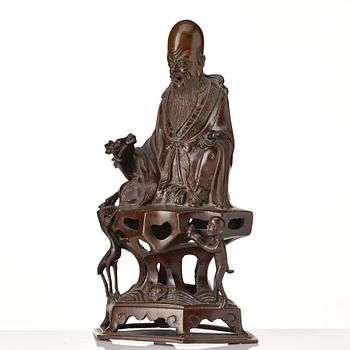 A bronze scultpure of Sholaou, Qing dynasty, 19th Century.