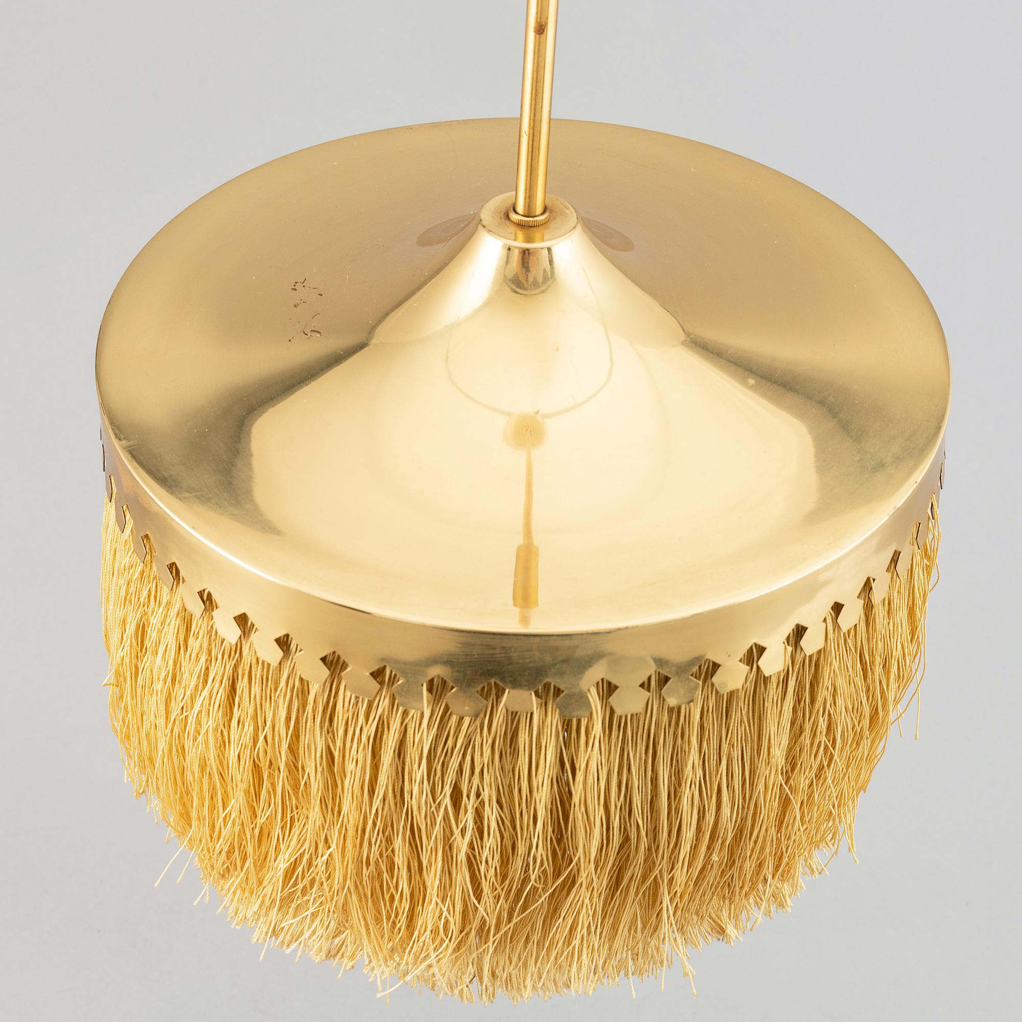 Hans-Agne Jakobsson, a brass ceiling light, Markaryd, 1960's/1970's.