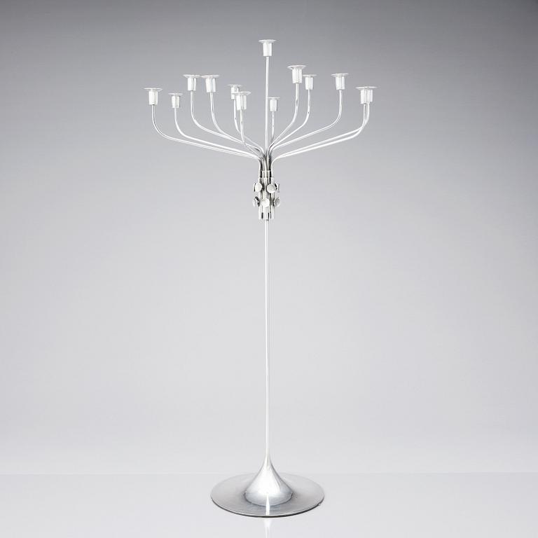 Tapio Wirkkala, a sterling candelabrum for 13 candles 'TW412', Hopeakeskus OY, Finland post 1968.