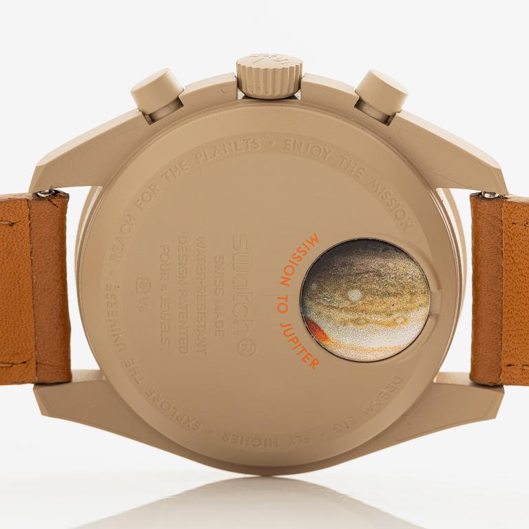 Swatch/Omega, MoonSwatch, Mission to Jupiter, kronograf, armbandsur, 42 mm.