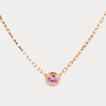 A Cartier 'Saphirs Légers de Cartier' 18K pink gold and pink sapphire necklace.