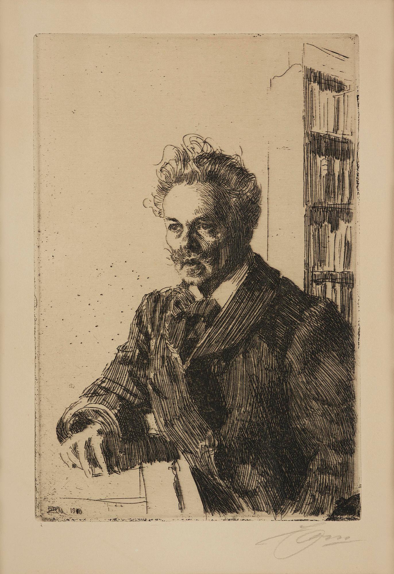 Anders Zorn, "August Strindberg".