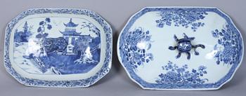 LOCK, 2 st. porslin, Kina, 1700-tal.